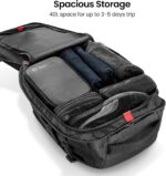 tomtoc Travel Backpack 40L, TSA Friendly Flight Approved Carry-on Luggage Hand W... - Image 3
