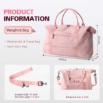 TOPBAG Travel Duffle Bag, Waterproof Weekender Carry On Tote Bags for Women, Spo... - Image 5