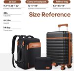 UKEIN Luggage Sets 3 Piece, Carry On Luggage 20In With Spinner Wheels,PC Hardsid... - Image 5