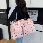 Eslcorri Women Travel Duffle Bag with Small Pouch- Cordoroy Sports Duffel Bag wi... - Image 3