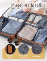 Luggage Sets 5 Piece, Suitcases with Wheels, Hardshell Suitcase Set, ABS Carry o... - Image 3