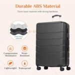 Sweetcrispy Carry on Luggage, Hard Shell ABS Suitcase with Double Spinner Wheels... - Image 3