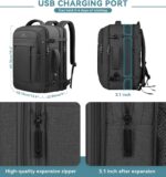 Travel Backpack, 50L Expandable Extra Large Laptop Backpack, Carry On Backpack W... - Image 3