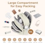 CLUCI 17.3 Inch Laptop Backpack for Women, Anti Theft Travel Backpack, Puffer Qu... - Image 6