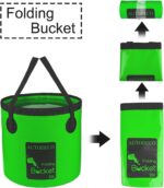 AUTODECO Collapsible Bucket 5 Gallon Container Folding Water Bucket Portable Was... - Image 3
