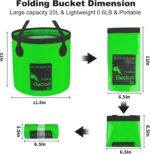 AUTODECO Collapsible Bucket 5 Gallon Container Folding Water Bucket Portable Was... - Image 4
