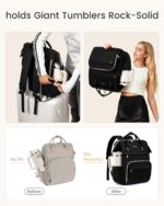 LOVEVOOK Laptop Backpack for Women with Giant Tumbler Holder Pocket,15.6 inch Wa... - Image 4