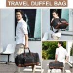 Litvyak Duffle Bag for Travel, 50L Canvas Travel Duffel Bags Overnight Weekend G... - Image 3