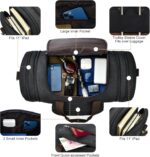 Litvyak Duffle Bag for Travel, 50L Canvas Travel Duffel Bags Overnight Weekend G... - Image 5