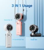 Diveblues Portable Handheld Turbo Fan, 5 Gear Wind, Battery Operated, Up to 12 W... - Image 4