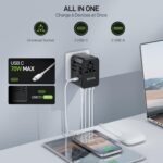 EPICKA Universal Travel Adapter, GaN International Plug Adapter with 3 USB-C 70W... - Image 4