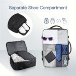 Carry On Backpack, 50L Travel Backpack, Luggage Backpack TSA Flight Approved Lap... - Image 3