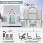 Small Gym Bag for Women, Travel Duffle Bag Carry On Weekender Bag with Shoe Comp... - Image 5