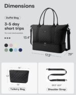 HOTOR Travel Duffel Bag - Weekender Bags for Women, Gym Tote Bags with Shoe Comp... - Image 4