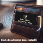 SaiTech IT 5 Pack RFID Blocking Card, One Card Protects Entire Wallet Purse, NFC... - Image 7