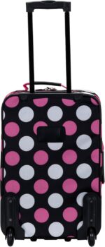 Rockland Fashion Softside Upright Luggage Set,Expandable, Multi/Pink Dot, 2-Piec... - Image 5