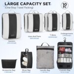 10 Set Compression Packing Cubes for Travel Essentials,Compressible Expandable P... - Image 3