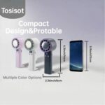 Portable Handheld Turbo Fan, 5 Gear Adjustable Portable Silent Mini Bladeless El... - Image 4