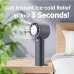 Portable Handheld Turbo Fan, 5 Gear Adjustable Portable Silent Mini Bladeless El... - Image 5