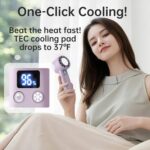 Portable Handheld Turbo Fan, 5 Gear Adjustable Portable Silent Mini Bladeless El... - Image 7