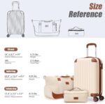 Carry On Luggage Sets 3 Piece, 20 Inch Luggage 22x14x9 Airline Approved with Whe... - Image 8