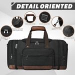 Duffle Bag for Travel,Overnight Weekend Gym Carry On Luggage Bag, 50L Canvas Tra... - Image 5