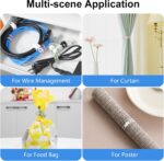 OneLeaf 30Pcs Cord Organizer, Silicone Cable Ties Reusable, Cord Ties for Electr... - Image 6