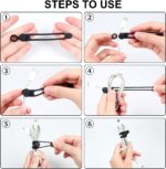 OneLeaf 30Pcs Cord Organizer, Silicone Cable Ties Reusable, Cord Ties for Electr... - Image 9