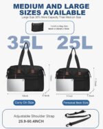 Travel Duffle Bag, Waterproof Weekender Overnight Hospital Bags for Women Men wi... - Image 4
