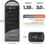 Sleeping Bags for Adults Warm Weather,Backpacking Compact Lightweight Camping Sl... - Image 3