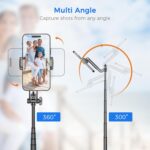 Selfie Stick Travel Tripod for Cell Phone with Remote Control and Phone Holder, ... - Image 5