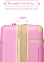 LARVENDER Luggage Sets 3 Piece Expandable Carry on Luggage 22x14x9 Airline Appro... - Image 3