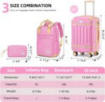 LARVENDER Luggage Sets 3 Piece Expandable Carry on Luggage 22x14x9 Airline Appro... - Image 5