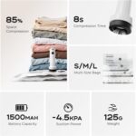 Vacuum Bags for Clothing with Rechargeable Air Pump, 15 Pack Vacuum Seal Bags fo... - Image 5