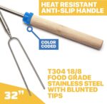 MalloMe Smores Sticks for Fire Pit Long - Marshmallow Roasting Sticks Smores Kit... - Image 3
