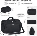 Hanke Carry On luggage Bags for Travel, Large Foldable Duffle Bag for Travel, So... - Image 3