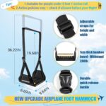 Airplane Foot Hammock, No Collapse Foot Rest for Plane Travel with Extended Adju... - Image 3
