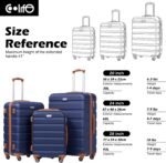 Coolife Luggage 3 Piece Set Suitcase Spinner Hardshell Lightweight TSA Lock (apr... - Image 8