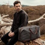 S-ZONE Duffle Bag for Travel Canvas Duffel Bag Carry on Weekender Bag for Men - Image 3