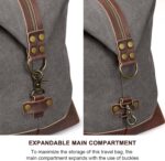 S-ZONE Duffle Bag for Travel Canvas Duffel Bag Carry on Weekender Bag for Men - Image 5