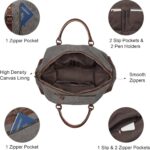 S-ZONE Duffle Bag for Travel Canvas Duffel Bag Carry on Weekender Bag for Men - Image 6