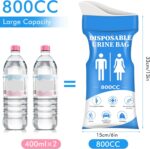DIBBATU Disposable Urine Bag, 12/24 PCS Pee Bags for Travel for Women/Men, 800ML... - Image 4