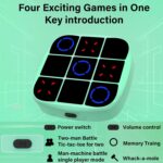 Tic-Tac-Toe Bolt Game, 4-in-1 Handheld Puzzle Games Console, Electronic Tic-Tac-... - Image 3