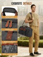 Canvas Duffle Bag for Travel 50L Expandable Travel Duffel Bags for Men Women Ove... - Image 6