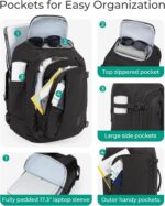 BAGSMART Travel Backpack Carry on Flight Approved, 28L Lightweight Backpack Fits... - Image 4