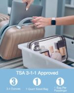 BAGSMART Clear Toiletry Bag, 2 Pack TSA Approved Travel Toiletry Bag Carry on Tr... - Image 4