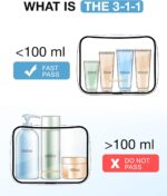 BAGSMART Clear Toiletry Bag, 2 Pack TSA Approved Travel Toiletry Bag Carry on Tr... - Image 5