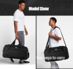 Gym Bag for Men - 55L Black Durable Large Duffle Bag for Travel, Workout, Fitnes... - Image 3