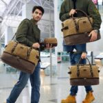 Nerlion Weekender Bag with Shoe Compartment Large Overnight Bag for Men Canvas G... - Image 3