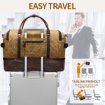 Nerlion Weekender Bag with Shoe Compartment Large Overnight Bag for Men Canvas G... - Image 4